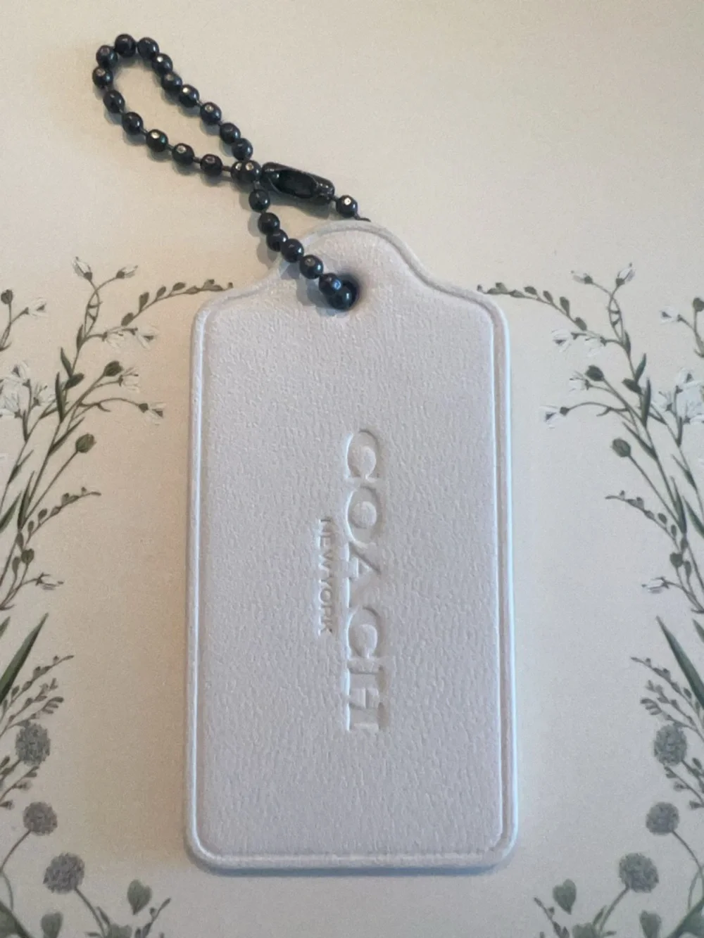 Coach Leather Bag Tag Charm White Rabbit Candy Collection White - Price Firm